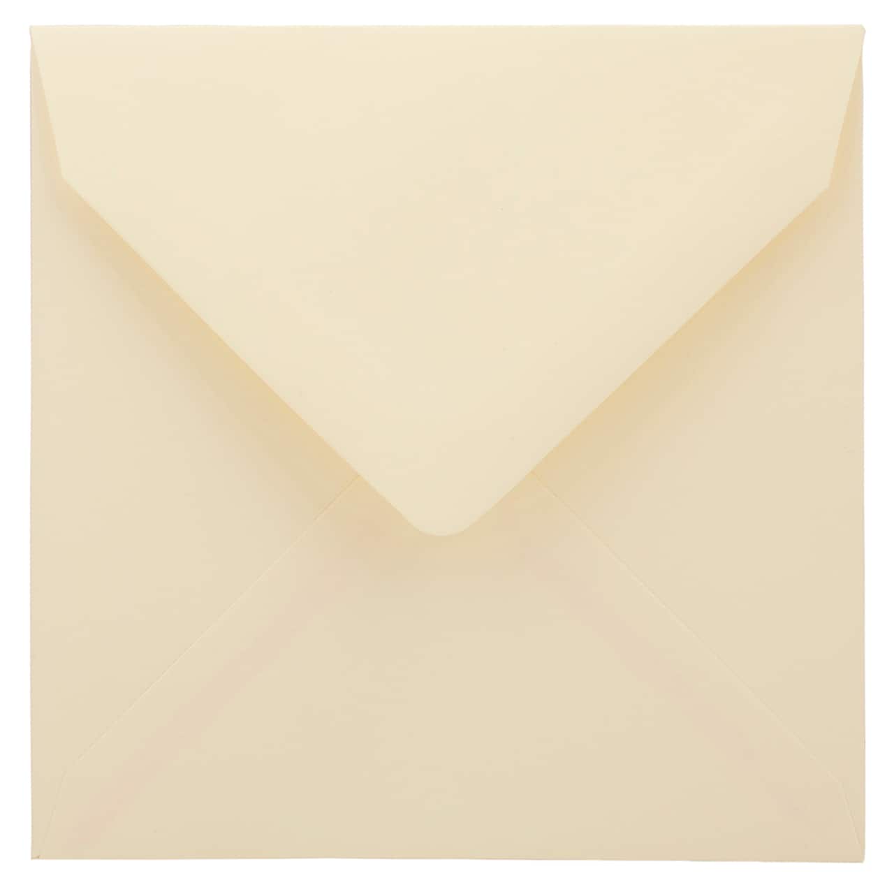 JAM Paper 5" x 5" Ivory Square Invitation Envelopes with Euro Flap